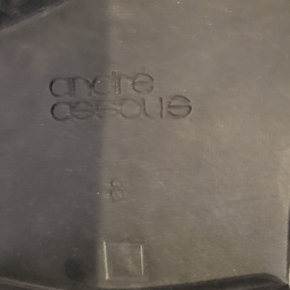 Andre Assous Black Suede Mules With Lug Heel - Picture 6 of 6